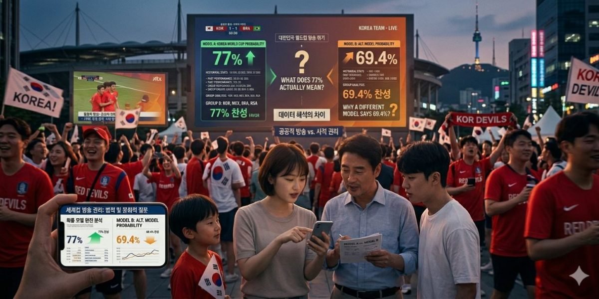 What Korea's 77% World Cup Probability Actually Means — and Why a Different Model Says 69.4%